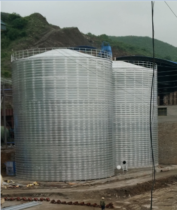 仁寿粮食钢板仓的安装全过程不用热焊接